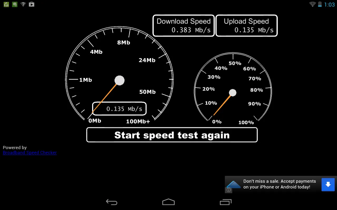 ロサンゼルス空港内wifiの速度測定